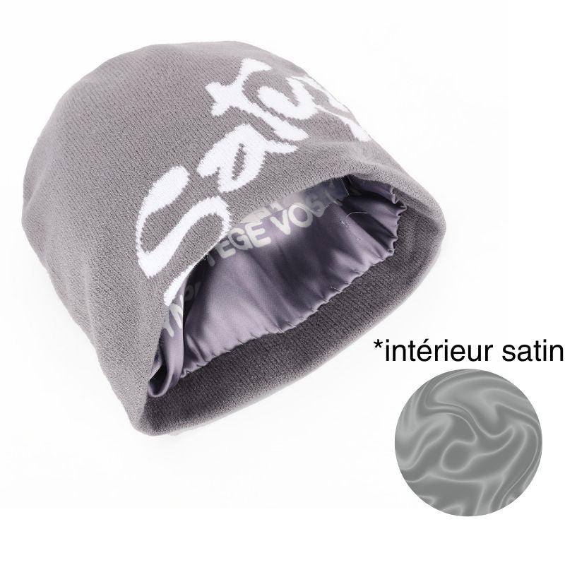 SatynBeanie – Innenseite aus Satin