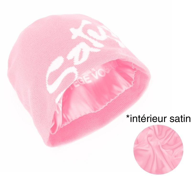 SatynBeanie – Innenseite aus Satin