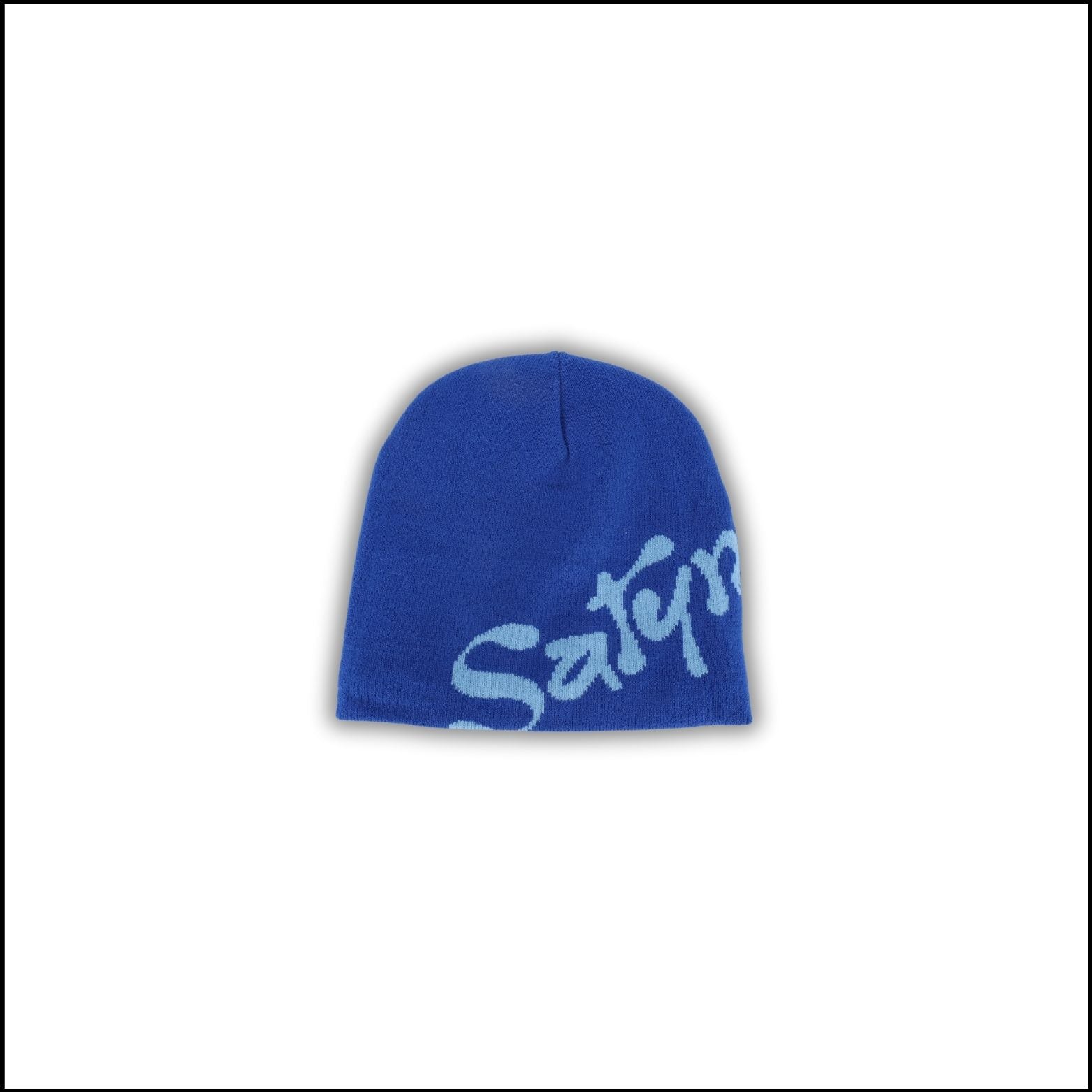 SatynBeanie Blauw - Satijnen binnenkant