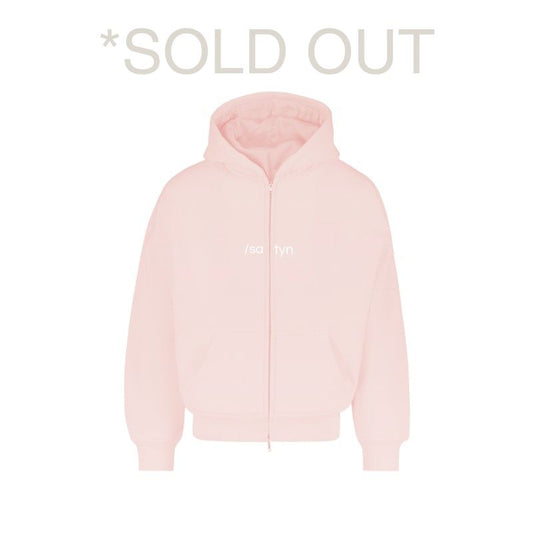 Hoodie Zip /satyn - Rose Evian